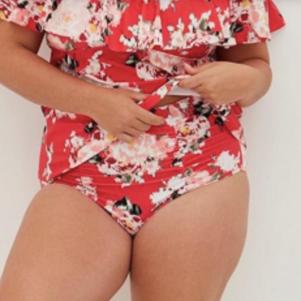 Torrid HIGH RISE RUCHED SWIM BOTTOM - Picture 3 of 3